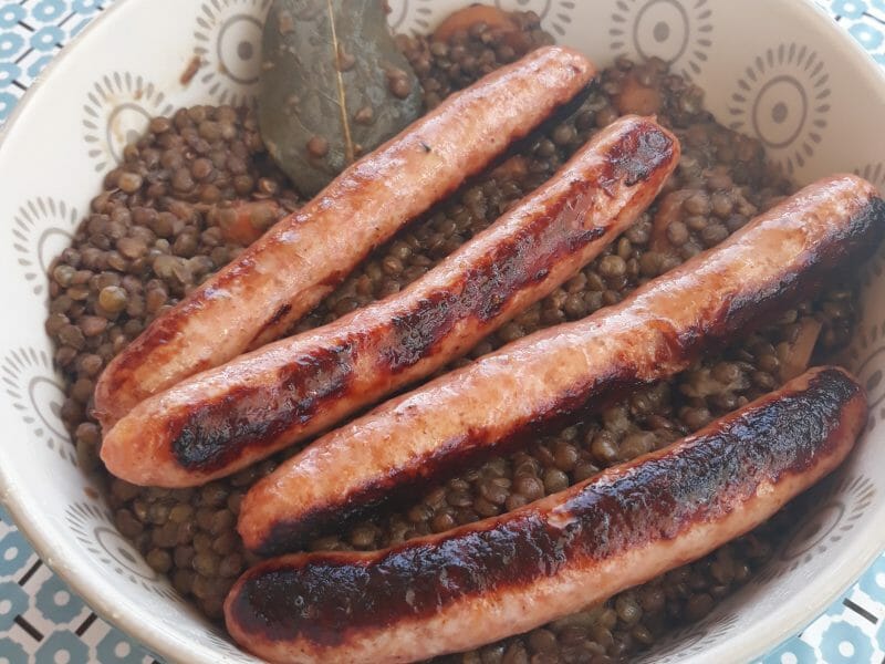 Lentilles Et Ses Saucisses Au Thermomix Cookomix