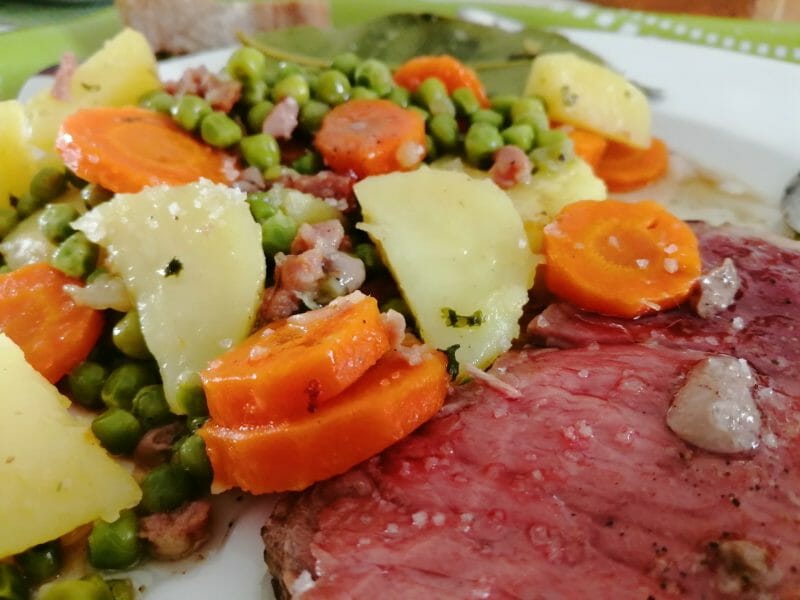 Jardinière de légumes aux lardons au Thermomix Cookomix