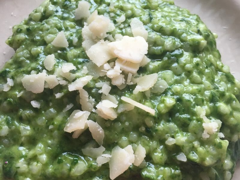 Risotto au pesto d épinards et basilic au Thermomix Cookomix