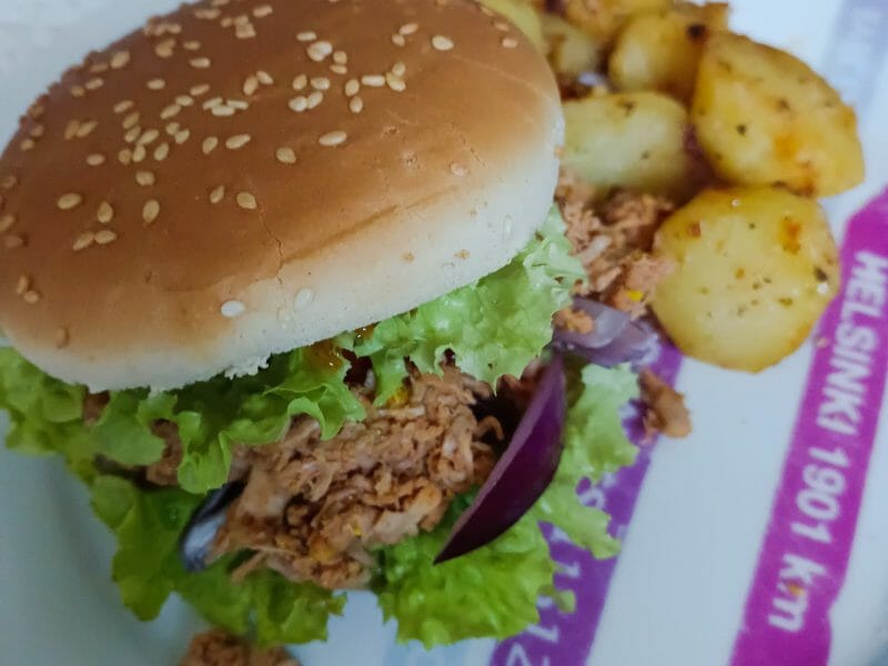 Burger D Effiloch De Porc Au Thermomix Cookomix