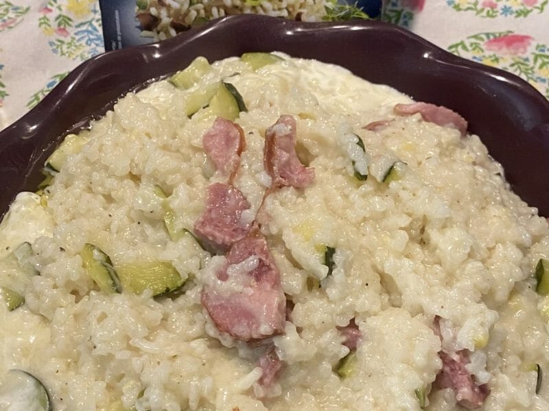 Risotto à la saucisse fumée et au comté au Thermomix Cookomix