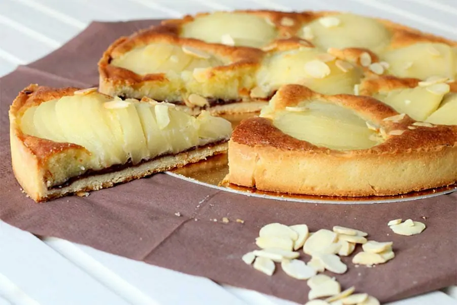 Tarte Aux Poires Sur Lit De Chocolat Au Thermomix Cookomix