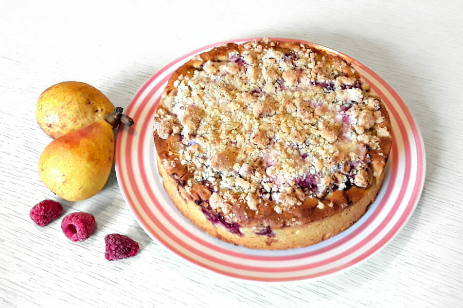 Gateau Poires Framboises Et Ricotta Au Thermomix Cookomix