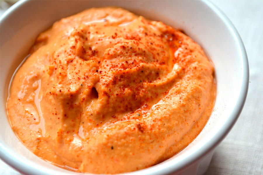 Houmous au poivron rouge grillé - Cuisine Addict