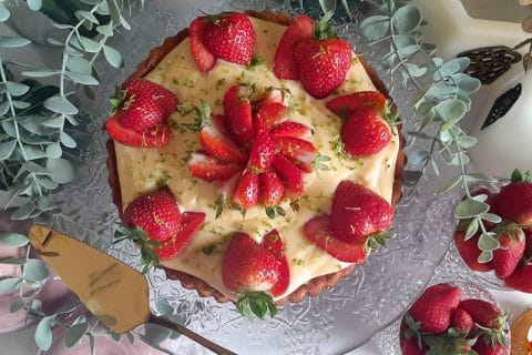 Tarte renversée aux fruits rouges et citron vert