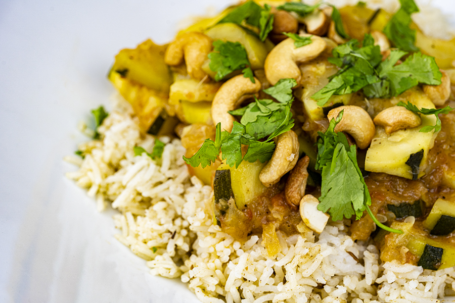 Curry de courgettes au lait de coco au Thermomix