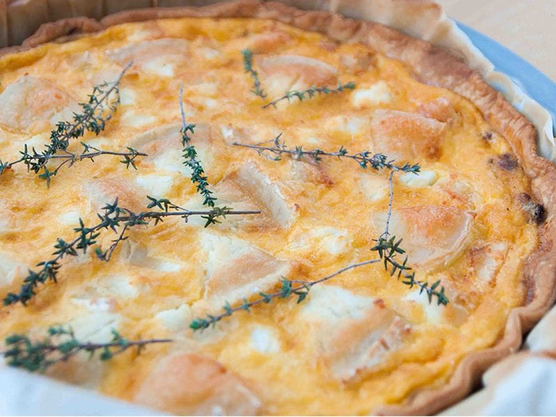 Quiche oignons, chèvre et miel au Thermomix