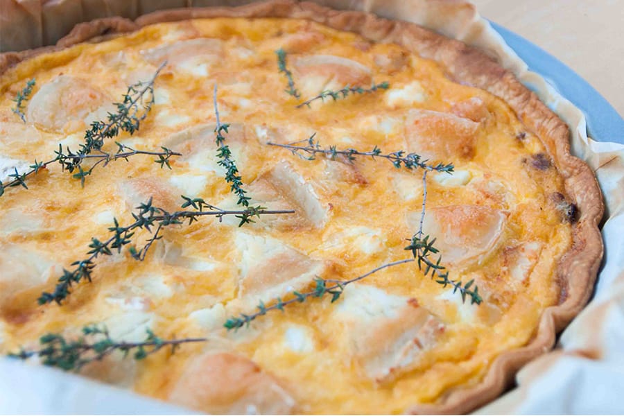 Quiche oignons, chèvre et miel au Thermomix