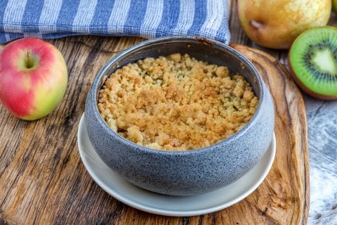 Crumble pommes poires kiwis