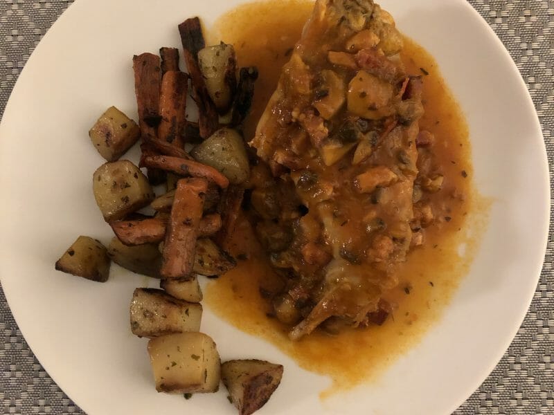 Lapin sauce chasseur au thermomix