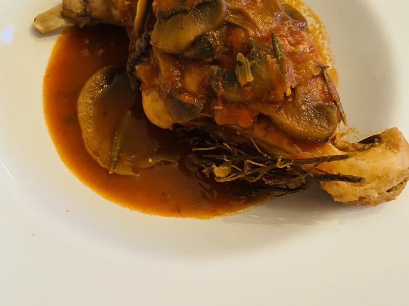 Lapin sauce chasseur au thermomix