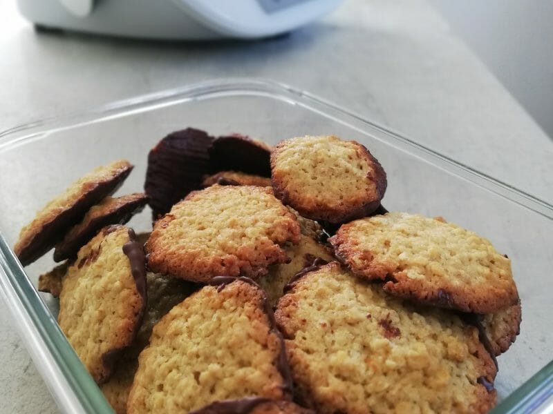 Biscuits de Son d'Avoine Nappés de Chocolat Dukan, 4 sachets de 50 grammes  