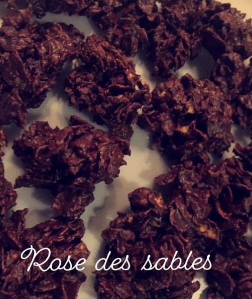 Recette de Roses des sables croustillantes au chocolat au lait