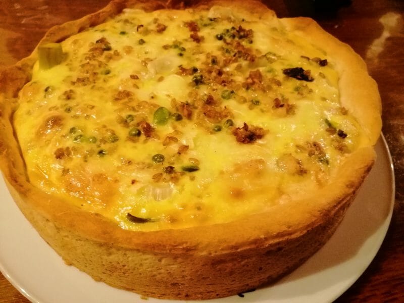 Gateau Poireaux Lardons Et Fromage Au Thermomix Cookomix