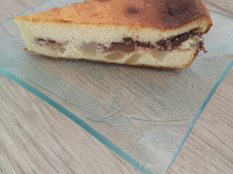 Gâteau à la faisselle, poires et chocolat au Thermomix - Cookomix