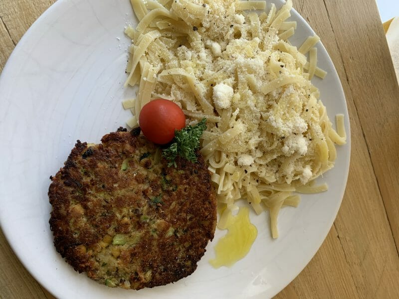 Steaks lentilles, pois chiches, courgettes au Thermomix - Cookomix