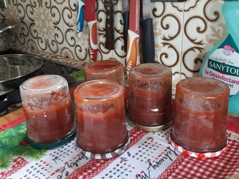 recette de confiture pomme-fraise-rhubarbe
