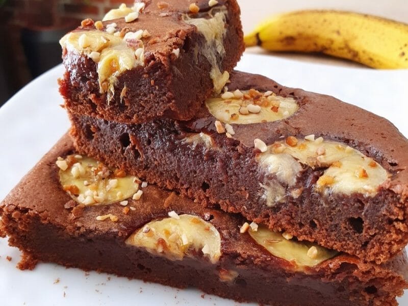 Brownie Fondant Choco-banane Au Thermomix - Cookomix