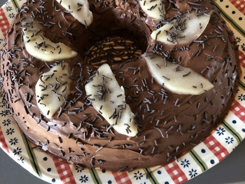 Gateau A La Faisselle Poires Et Chocolat Au Thermomix Cookomix