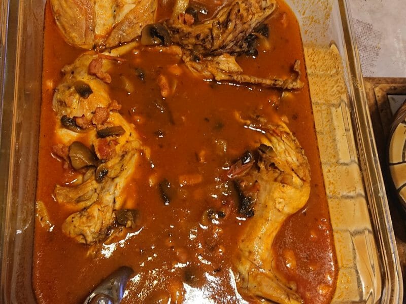 Lapin sauce chasseur au thermomix